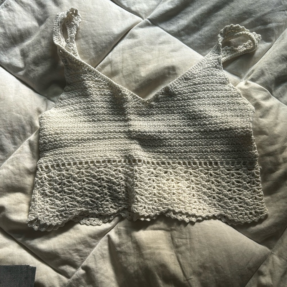 american eagle knit crop top